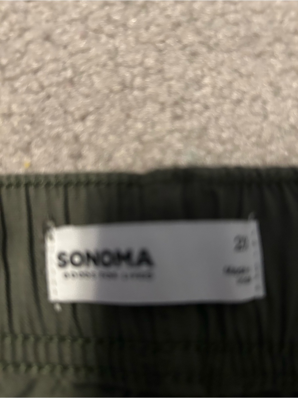 Sonoma Plus Size Olive Green Jogger Pants - Picture 3 of 5